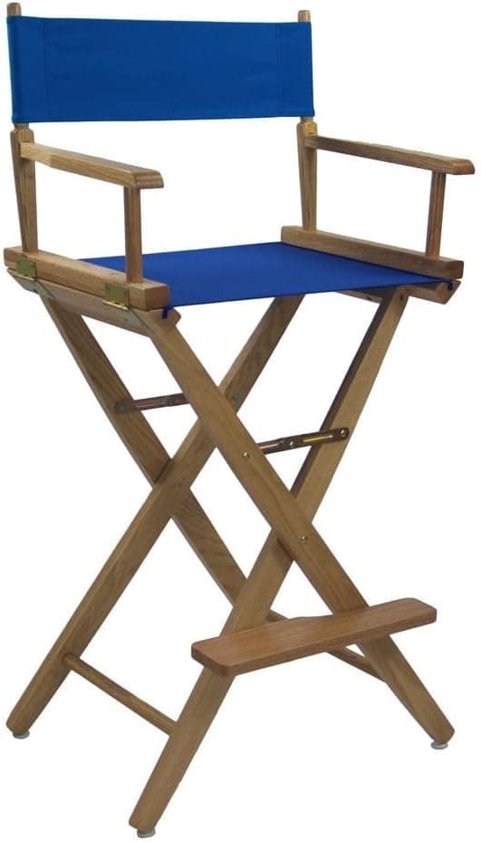 American Trails Extra-Wide Premium 30" Director's Chair Black Frame with Black Canvas, Bar Height