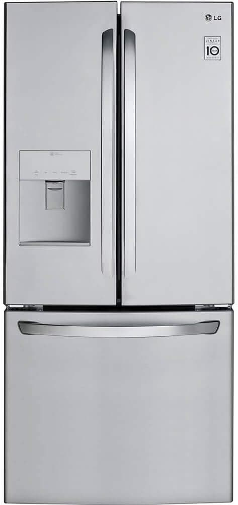 LG LFDS22520S - Refrigerator/Freezer - French Door Bottom Freezer with Water Dispenser - Stainless Steel