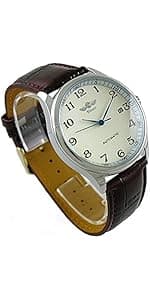 MASTOP Men's Classic Automatic Mechanical Day Calendar Luxury Leather Band Watch
