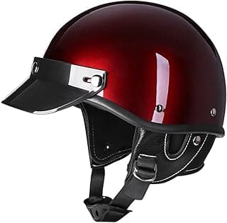 Motorcycle Retro Half Helmet Bicycle Scooter Moped Jet Motorbike Helmet DOT Certified