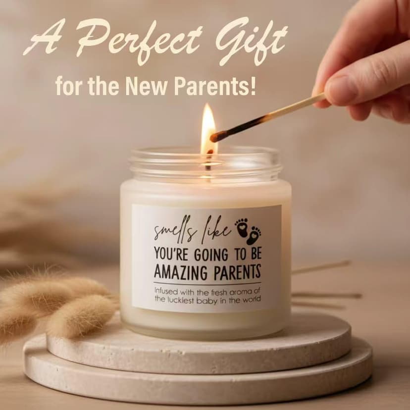 New Parents Gifts for Couples, Mom and Dad to Be Gifts, Pregnancy Gift Basket for Expecting Parents, Baby Shower Gift Set with Mommy Daddy Glass Cups, Candle, Bath Bomb & Soap B0FVKXQS45