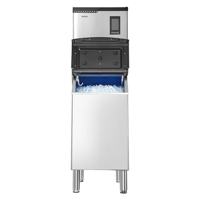 VEVOR Commercial Ice Maker Machine, 360LBS/24H Ice-Making Machine with 250LBS Large Storage Bin, Auto Self-Cleaning Ice Maker with Touchscreen for Bar Cafe Restaurant Business Commercial
