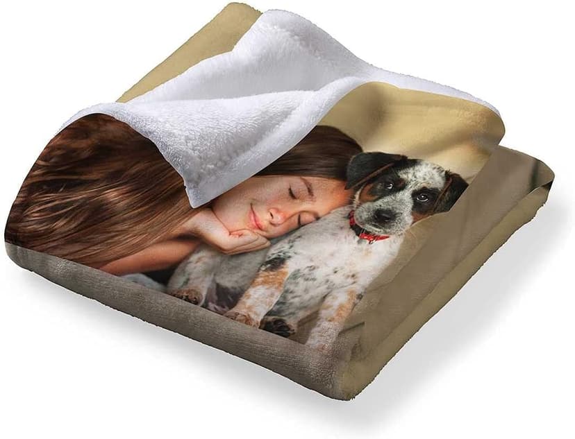 Custom Photo Blankets Using My Own Photo, Personalized Couples Gifts for Valentines Day Gifts for Him & Her