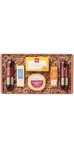 Hickory Farms Farmhouse Meat & Cheese Food Gift Basket (Small) - Box Set | Charcuterie Board Food | Summer Sausage | Father's Day | Mother's Day | Easter | Christmas | Holiday | Housewarming | Gourmet | Sympathy | Care Package