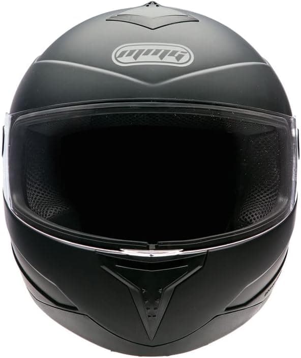 MMG Motorcycle Full Face Helmet DOT Street Legal Comes with Clear Shield and Spare Smoked Shield (MGAH26) (Matte Black, Medium)