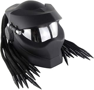 Robot Motorcycle Helmet,Revealable Lens Motorcycle Full Face Helmet,DOT Safety Standards,Adult Unisex, Suitable for All Seasons