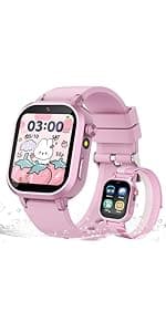 Kids Smart Game Watch with 24 Games HD Touch Screen Video Camera Music Player Pedometer Flashlight Alarm Clock 12/24 hr, Gifts for 5-12 Year Olds Boys