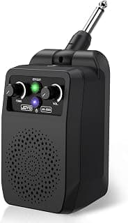 JOYO Mini Amp 5W Portable Plug in Practice Electric Amp Bluetooth Rechargeable Combo Guitar Amplifier Built-in 4 Effects Clean, Overdrive, Distortion, Reverb (JA-05G) B0CNRGCG3Z
