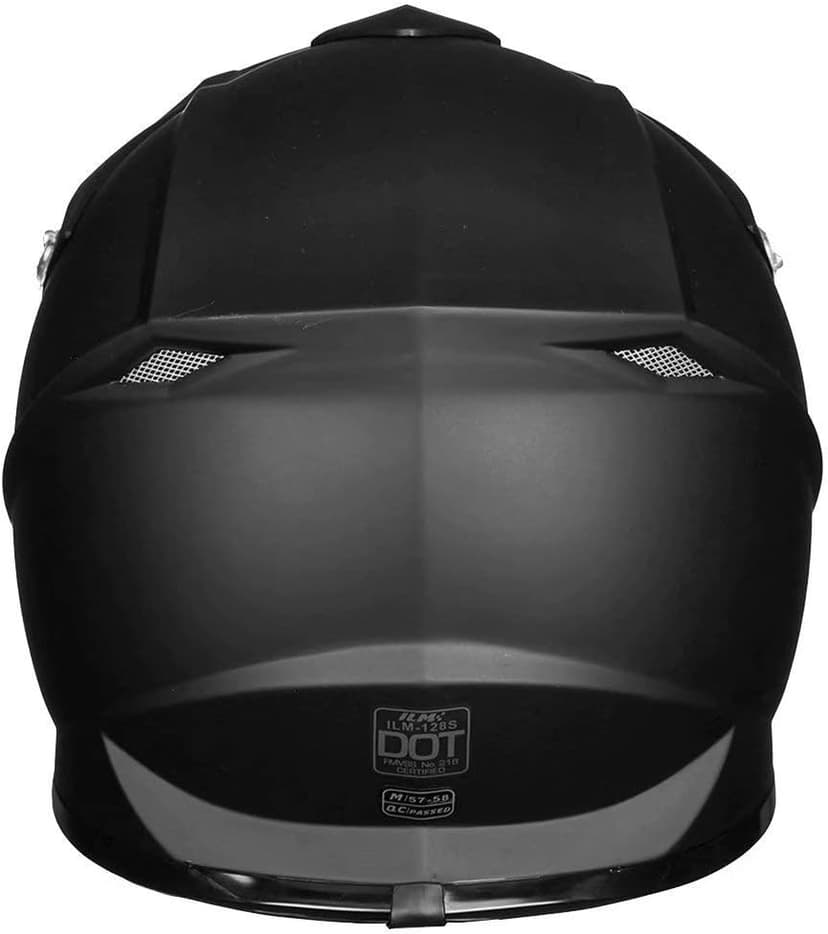 ILM Adult Dirt Bike Helmets Motocross ATV Dirtbike BMX MX Offroad Full Face Motorcycle Helmet, DOT Approved Model 128S (Matte Black, Adult-L)