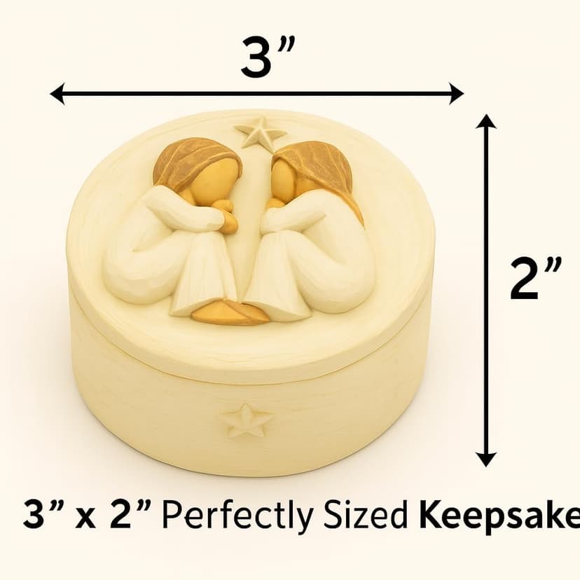 GoGnome Forever Friends Resin Keepsake Box – Hand-Painted Friendship Gift Box with Two Angel Figures, 3” x 2”H – Sentimental Gift for Women, Best Friends, Birthday, or Sympathy (Friendship) B0FHQPQCL1