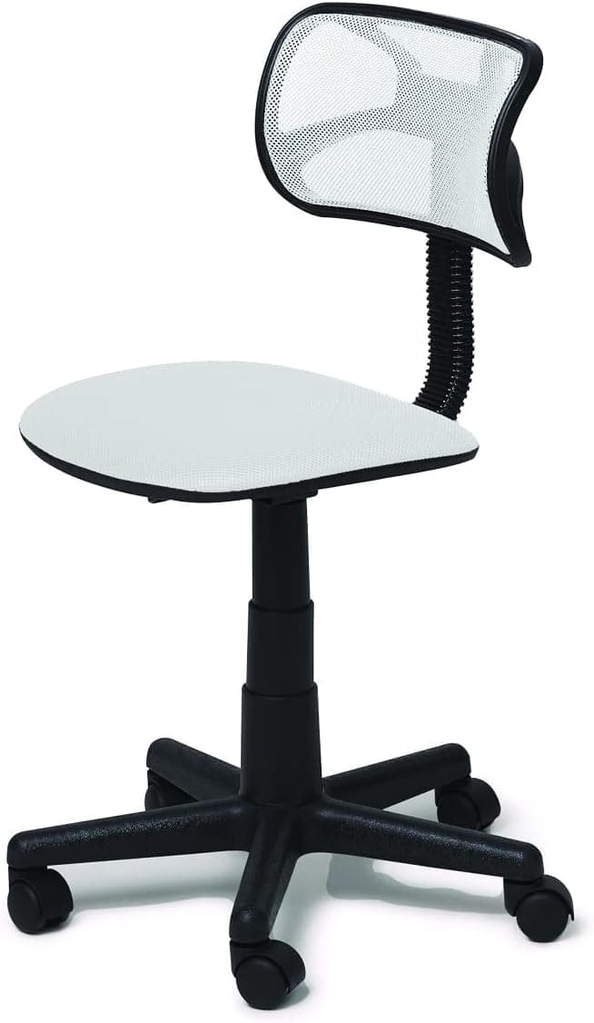 Urban Lifestyle Swivel Mesh Desk Chair, 21D x 21W x 33H in, White