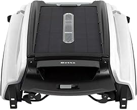 Betta SE Solar Powered Automatic Robotic Pool Surface Skimmer Cleaner with 24/7 Continuous Cleaning Battery Power and Re-Engineered Twin Salt Chlorine Tolerant Motors (White)