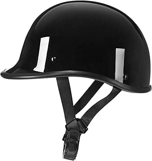 Helmets Half Cap Vintage Shell Open Face Motorcycle Helmet - DOT Approved