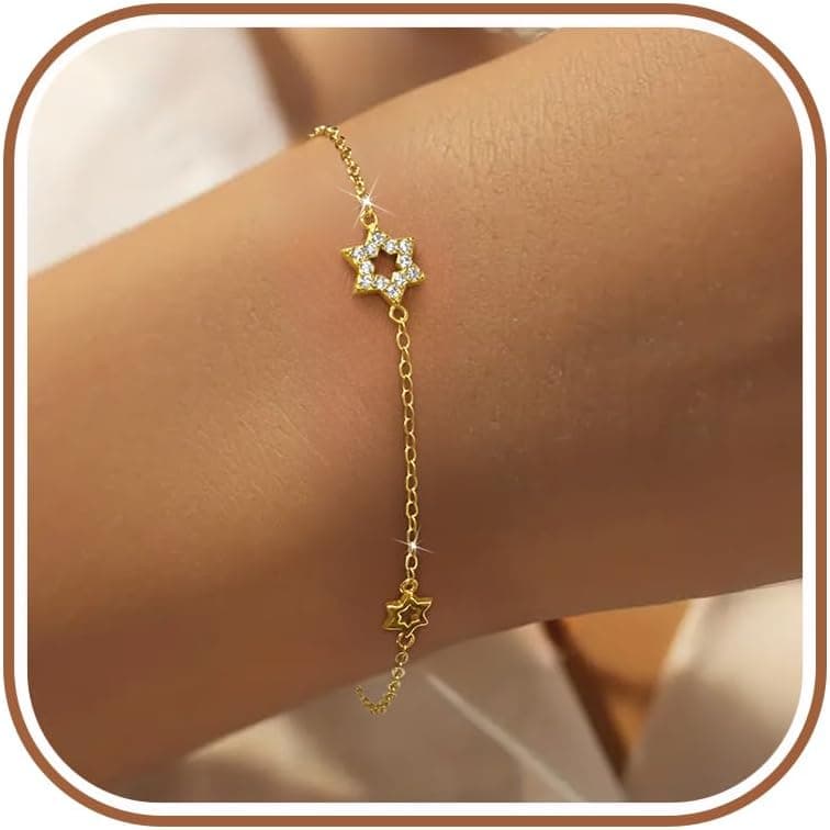 LOVECOM 925 Sterling Silver Star/Heart/Flower/Butterfly Bracelets for Women B0DQ93M6G7