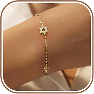LOVECOM 925 Sterling Silver Star/Heart/Flower/Butterfly Bracelets for Women B0DQ93M6G7