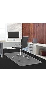 Office Chair Mat for Carpeted Floors, Desk Mats 48"X30" for Rolling Desk on Low Pile Carpets, Small Computer Gaming Plastic Floor Mats for Office Chair on Carpet, Easy Glide Without Curling