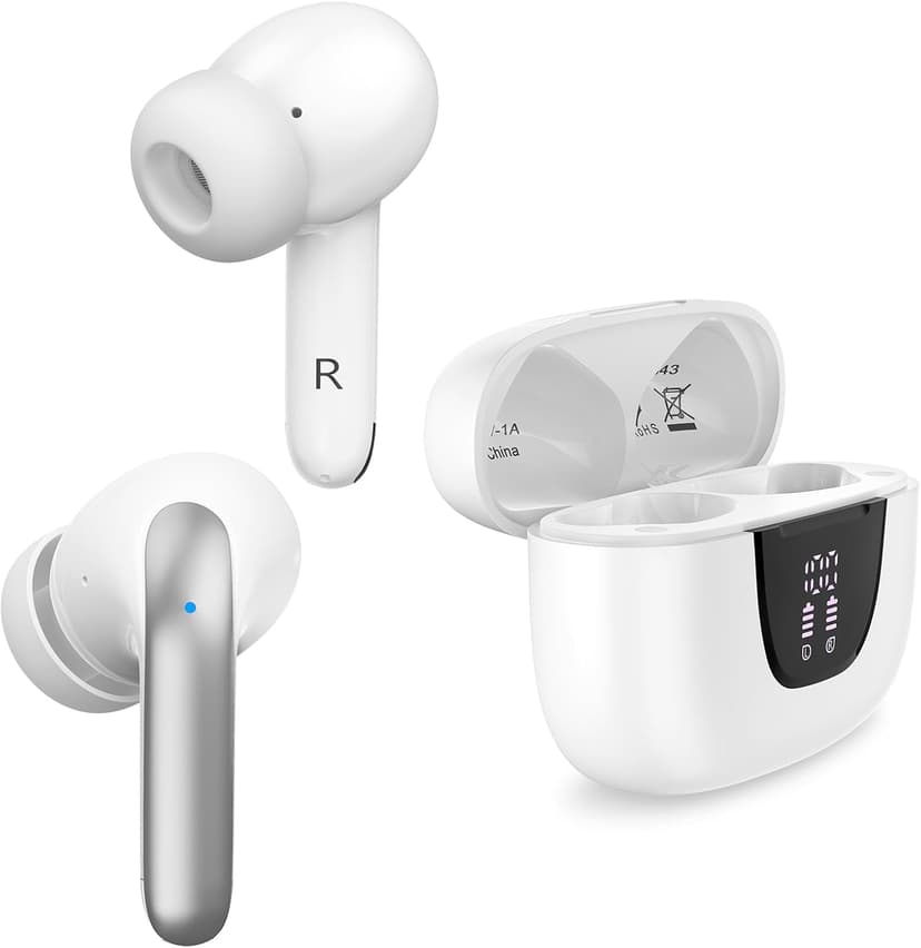 Ear bud Bluetooth 5.3 Wireless Earbuds ear phone with mic Noise Cancelling Waterproof Earphones blue tooth Headphones for iPhone Android ear phones 60H Playtime &Charging Case, Hi-Fi Stereo Bass