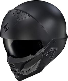 ScorpionEXO Covert 2 Open Face 3/4 Full Mode Motorcycle Helmet Bluetooth Ready Speaker Pockets Interchangeable Mouth Cover DOT Approved Solid (Matte Black - 3X-Large)