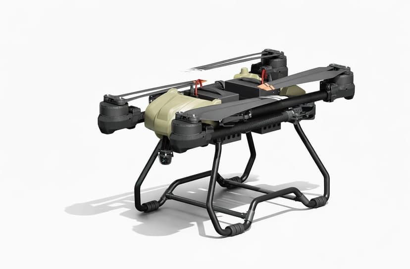 Heavy-Lift Drone up to 110 lb (50kg) Payload, Waterproof, 5 mile (8 Km) Long Range UAV, Take-Off Weight 200 lb (90 kg), Delivery Quadcopter