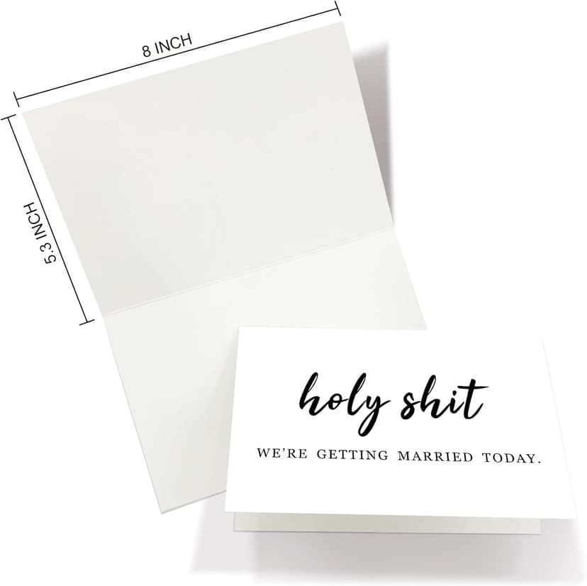 Nchigedy Wedding Day Card, Funny Vows Card for Wife Husband, Premium Smooth Heavy Card Stock, Blank Inside, Includes Envelope