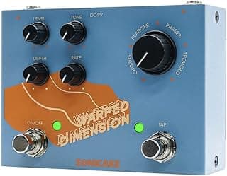 SONICAKE Modulation Guitar Effects Pedal 4 Mode of Chorus, Flanger, Phaser & Tremolo Digital Warped Dimension