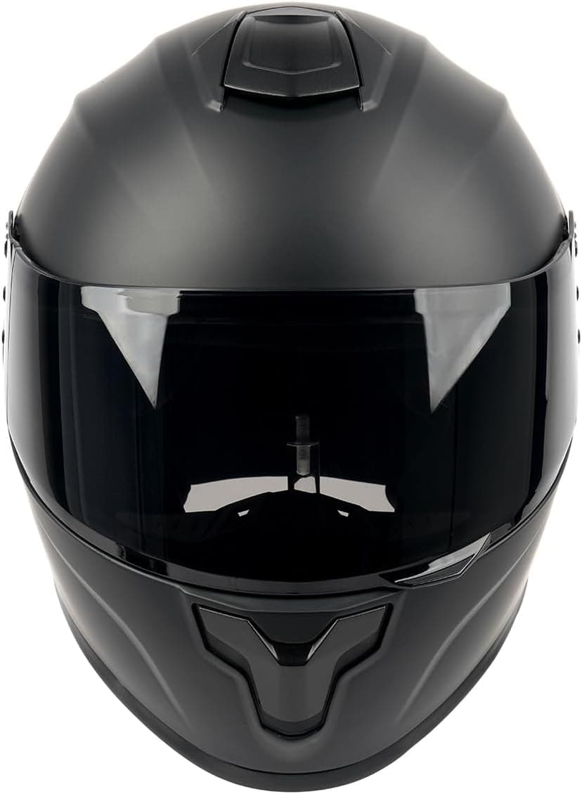 Orthrus Full Face Motorcycle Helmet for Adults Men & Women DOT Approved Motorbike Street Bike Racing Helmets with Tinted & Clear Visors (Matte Black, Large)