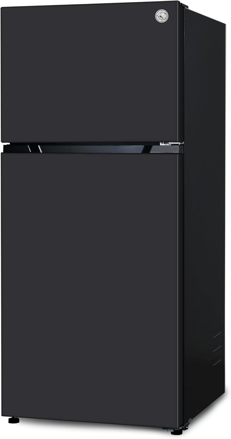 Commercial Cool 20 Cu. Ft. Top Mount Refrigerator with Ice Maker, 2-Door Refrigerator with Top Freezer, Freezer with Icemaker and Adjustable Temperature Control, Energy Star Certified, Black