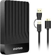 YOTUO Portable External Hard Drive Storage Expansion Mobile HDD USB 3.0 for PC, Mac, Desktop, Laptop, PS4, PS5, Xbox One X/S, Xbox 360, Xbox Series X/S, Office & Game (Black, 500GB)