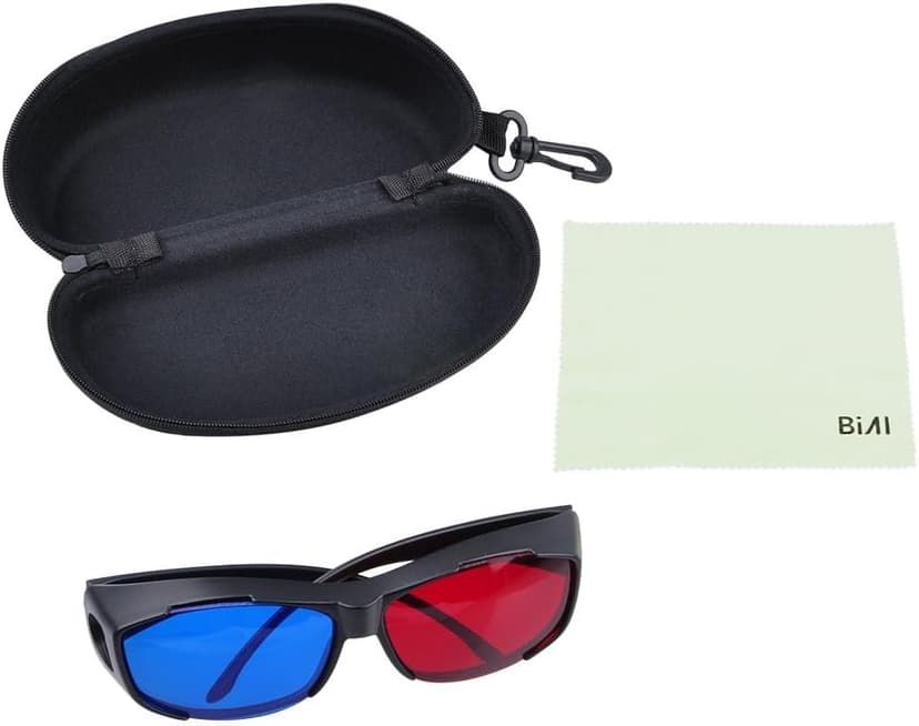 BIAL Red-blue 3D Glasses/Cyan Anaglyph Simple style 3D Glasses 3D movie game-Extra Upgrade Style