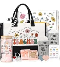 UAREHIBY Teacher Appreciation Gifts for Women with Tote Bag,Back To School Gift,Thank You Teacher Gifts from Student