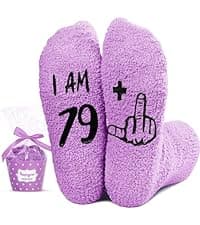 HAPPYPOP Birthday Gift Ideas - Socks for Senior Women Over 80, Best Gifts for 80 Year Olds