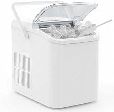 SUMELL Countertop Ice Maker with Handle, 26lbs/24H Portable Ice Machine, Bullet Ice Maker for Home, Kitchen, Camping & Bar