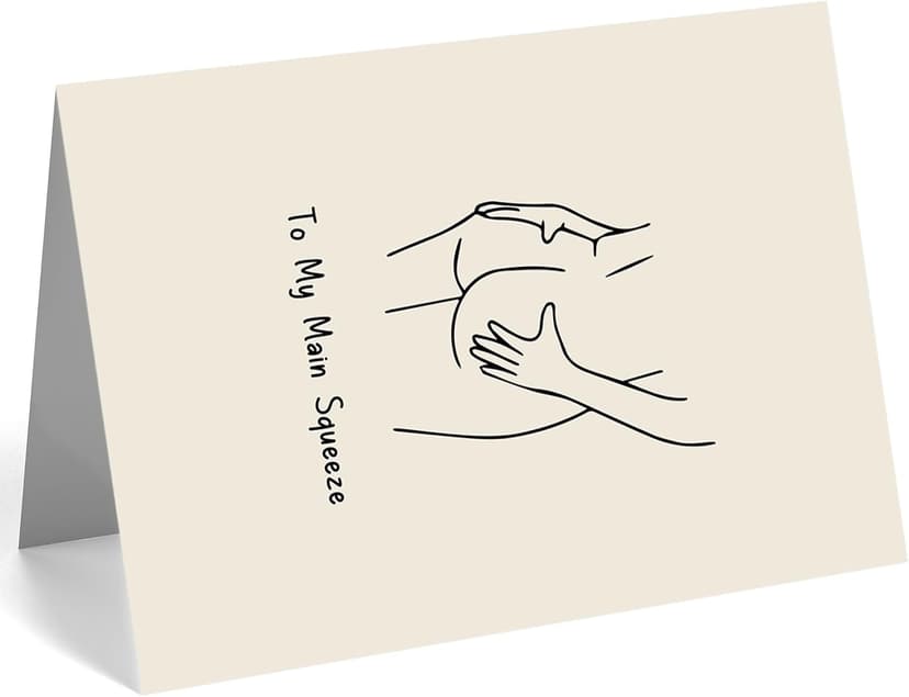 Minimalist Main Squeeze Design, Funny Romantic Card Decoration Gift for Anniversaries, Valentine's Day, Couples Anniversary Card for Husband Wife Boyfriend Girlfriend B0FLJSBW7R