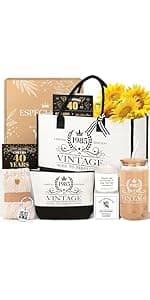 Thank You Gifts for Women, Employee Appreciation Gifts for Coworkers Teacher Nurse Boss Mom Farewell Retirement Thank You Gift Box, Canvas Tote Bag Tumbler Gratitude Gift Baskets