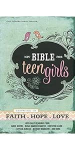 NIV, Bible for Teen Girls, Hardcover: Growing in Faith, Hope, and Love – The Perfect Christian Faith Gift for Your Teenage Girl, Age 13-18 0310749697