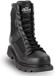 Thorogood GEN-Flex2 8” Side-Zip Waterproof Black Tactical Boots for Men and Women - Lightweight Leather and Nylon with Slip-Resistant Outsole; EH Rated
