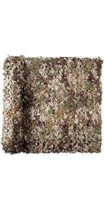 Camo Netting, Camouflage Netting, Hunting Blind Camo Net, Army Party Decorations, Sunshade Fence Nets, Lightweight, Bulk Roll, Mesh, Great for Camping, Shooting, Photograph, Car Cover, Outdoor