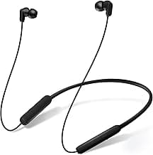 N18 Neckband Bluetooth Earbuds, Wireless Bluetooth 5.2 Headphones with Microphone, Ultra-Lightweight Comfort, IPX7 Waterproof, Deep Bass Strong Beat, 20H Playtime, Magnetic Earphones (Black)