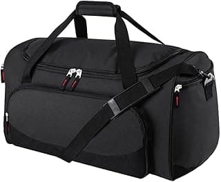 uarition Gym Bag for Men - 55L Black Durable Large Duffle Bag for Travel, Workout, Fitness & Sport
