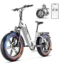 TST Electric Bike for Adults 1500W Peak 20" Fat Tire All-Terrain E-Bike 60/110 Miles 28 MPH Electric Dirt Bike - 48V 15/25 AH Battery Tested to UL 2849 Powered Electric Bicycle