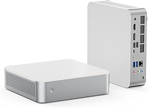 MINISFORUM AI Mini PC M1-1295 Barebone with Intel Core i9-12950HX (16C(8E+8P)/24T, up to 5,0 GHz), Mini Computer DDR4 RAM PCIe4.0 SSD, Dual Display with HDMI 2.1/DP, 5X USB Ports, WiFi 6E,BT 5.2