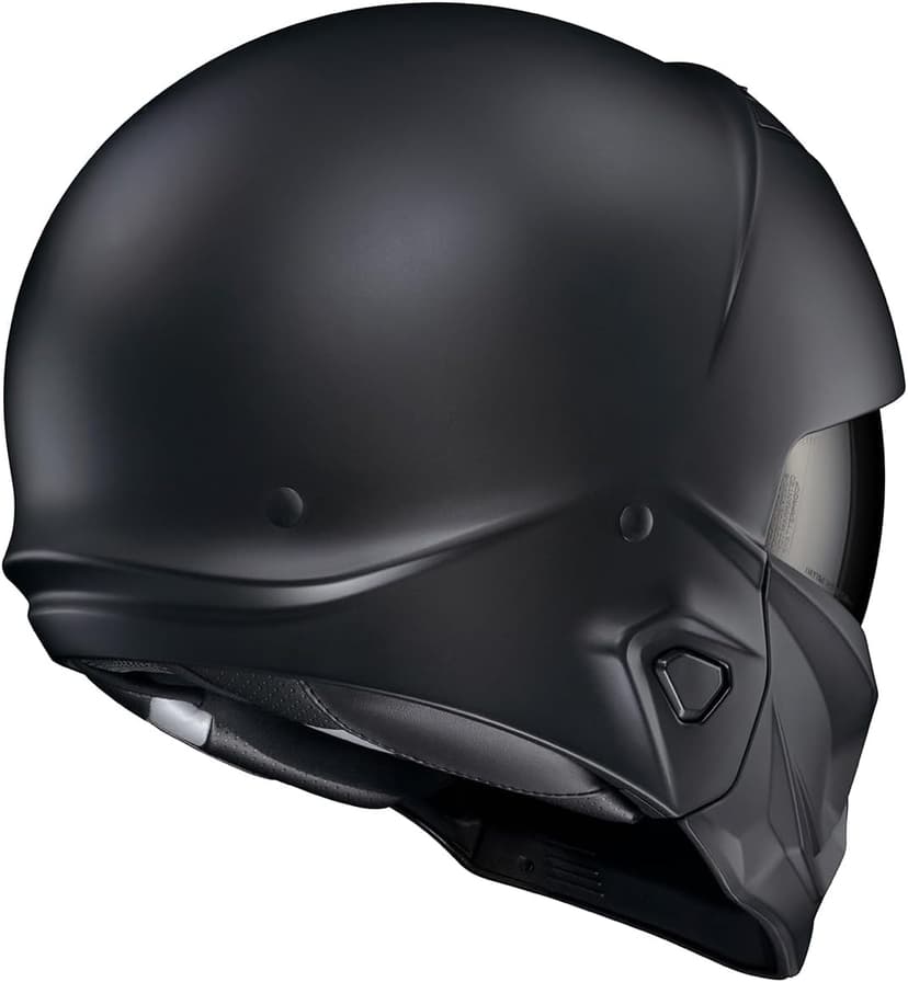 ScorpionEXO Covert 2 Open Face 3/4 Full Mode Motorcycle Helmet Bluetooth Ready Speaker Pockets Interchangeable Mouth Cover DOT Approved Solid (Matte Black - 3X-Large)