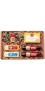 Hickory Farms Farmhouse Meat & Cheese Food Gift Basket (Small) - Box Set | Charcuterie Board Food | Summer Sausage | Father's Day | Mother's Day | Easter | Christmas | Holiday | Housewarming | Gourmet | Sympathy | Care Package
