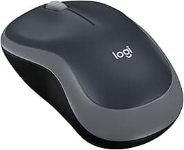 Logitech M185 Wireless Mouse, 2.4GHz with USB Mini Receiver, 12-Month Battery Life, 1000 DPI Optical Tracking, Ambidextrous PC/Mac/Laptop - Swift Grey