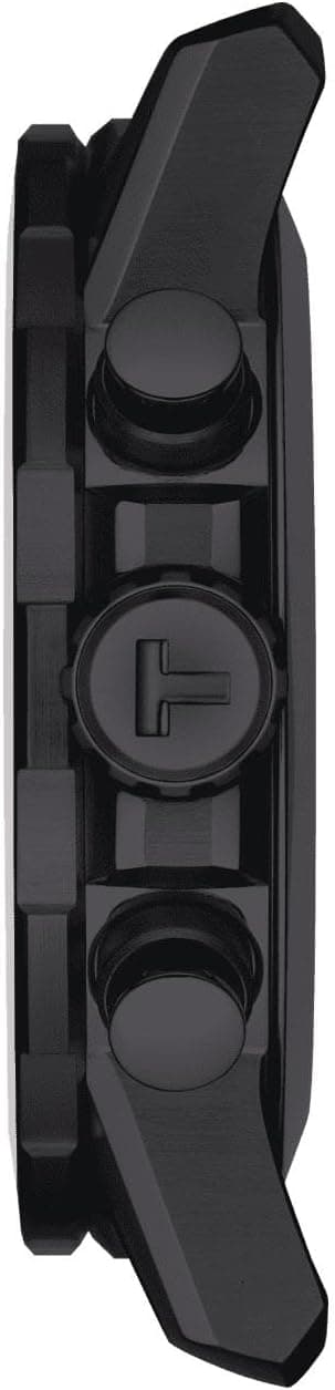 Tissot Mens Supersport Chrono 316L Stainless Steel case with Black PVD Coating Swiss Quartz Watch, Black, Beige, Textile, 22 (T1256173705101)