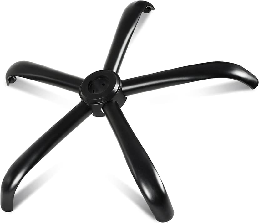 MASTERY MART Heavy Duty Office Chair Base Replacement, 2500 Lbs, 28"(70 cm), Metal Desk Chair Base Replacement Parts with Universal Gas Cylinder Hole and Casters Sockets, Matte Black