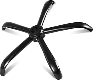 MASTERY MART Heavy Duty Office Chair Base Replacement, 2500 Lbs, 28"(70 cm), Metal Desk Chair Base Replacement Parts with Universal Gas Cylinder Hole and Casters Sockets, Matte Black