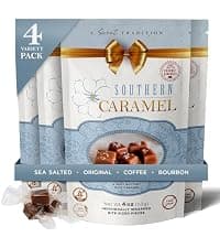 Soft Buttery Gourmet Caramel Candy Infused with Smooth, Top-Shelf Bourbon, Gluten Free, No Corn Syrup, Gift Ready Pieces Southern Caramel Bourbon Caramels, Handcrafted, 4 oz (Pack of 1) B0F3JVKW34