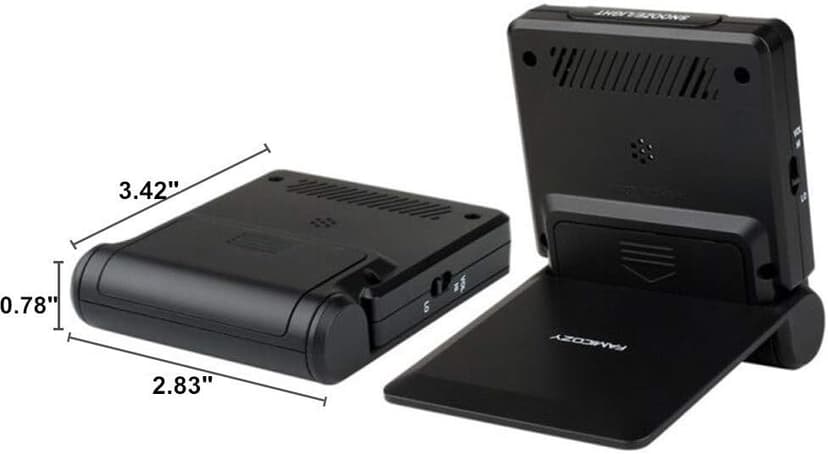 FAMICOZY Compact Digital Travel Alarm Clock with High/Low Volume Options,Simple to Set,Easy to Read,Bold Digits,Snooze Backlight,Quality Construction,2 AAA Battery Operated,Black