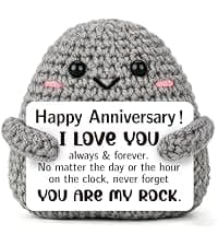 Birthday Decor Gifts for Boyfriend Husband Wife Wedding Anniversary Coffee Lover Couple Crochet Coffee Mug Decor I Love You Anniversary Women Men Her Him Gifts for Girlfriend Sweetest Day Christmas B0FX3RS85V
